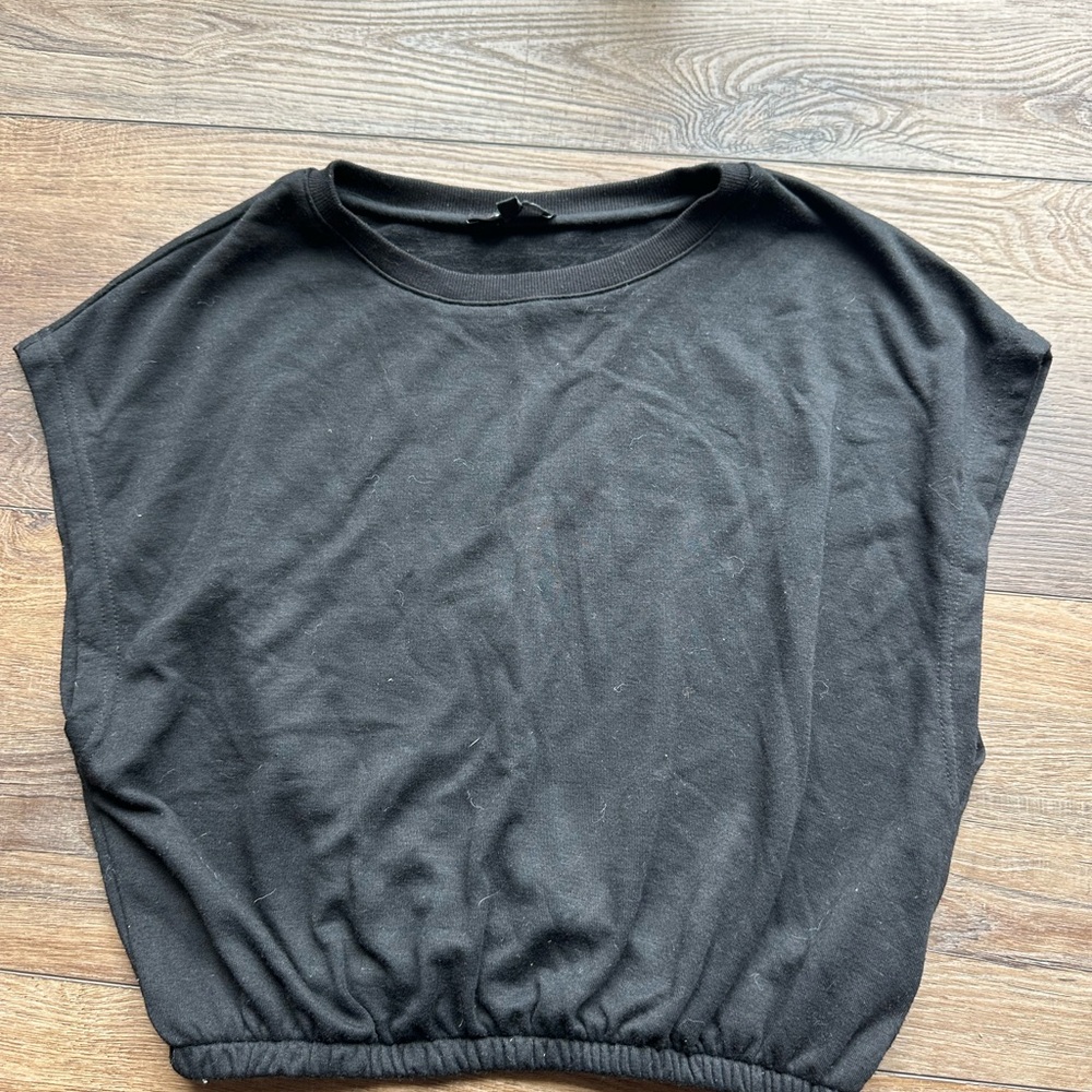 Oat New York Gray Dolman Sleeve Crop Top